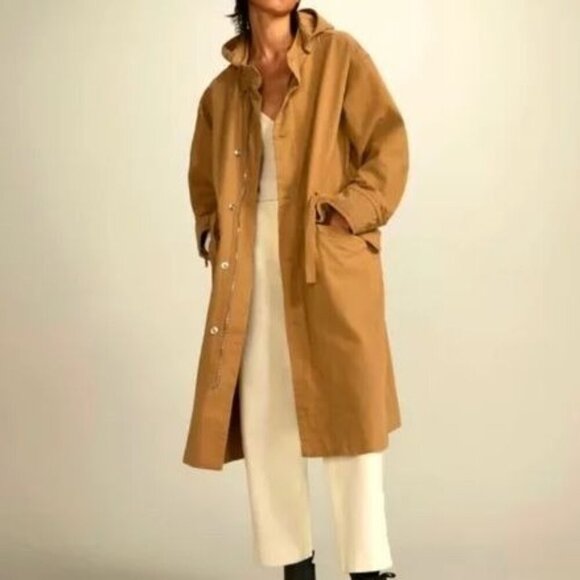 Everlane Canvas 100% Organic Cotton Unlined Parka Utility Jacket; Cappuccino - Picture 1 of 17